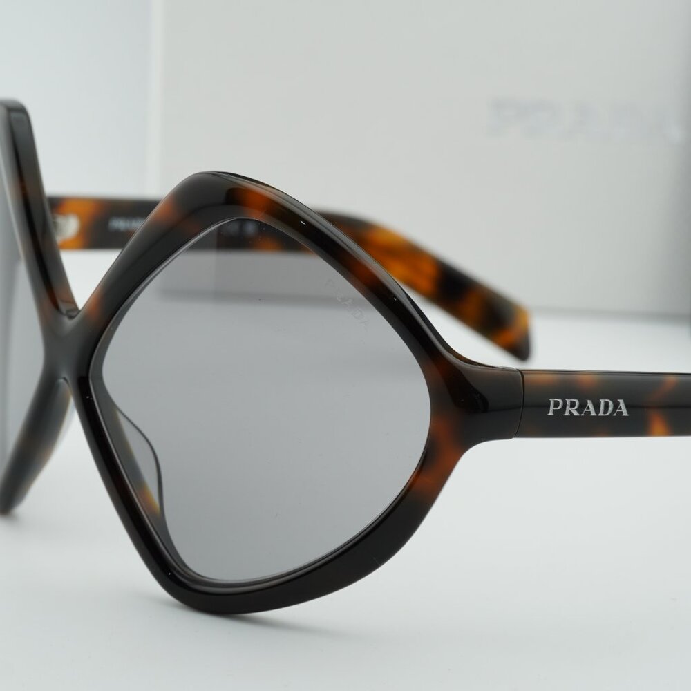 Prada PRB21S 20D50Q Geometric Sunglasses – Juniper Havana\ Grey - Picture 9 of 10
